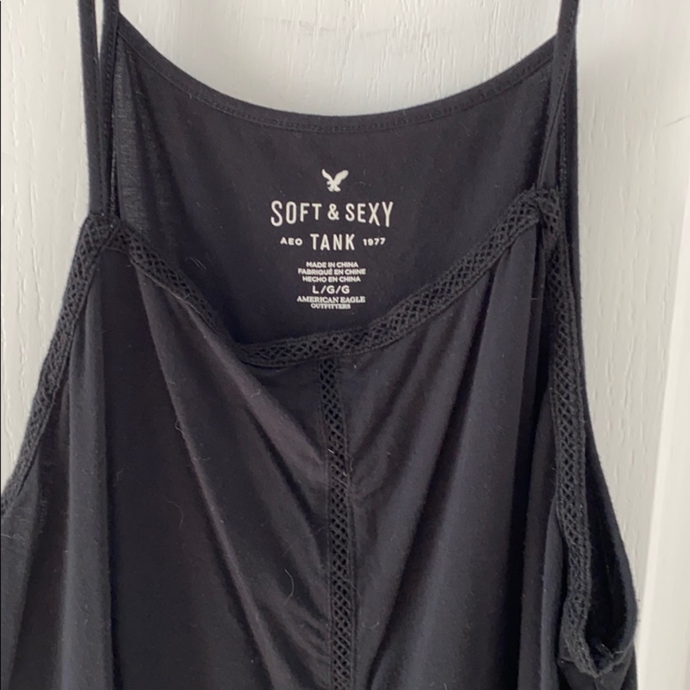 AE Soft and Sexy Trapeze Black Tank